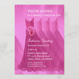 Invitación Vestidos V07 del alumerzo de la dama de honor o