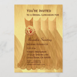 Invitación Vestidos V08 del alumerzo de la dama de honor o