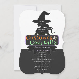 Invitación Vestidos y cócteles Bebidas de Halloween Testigos