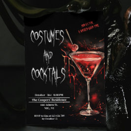 Invitación Vestidos y cócteles Bloody Potion Halloween