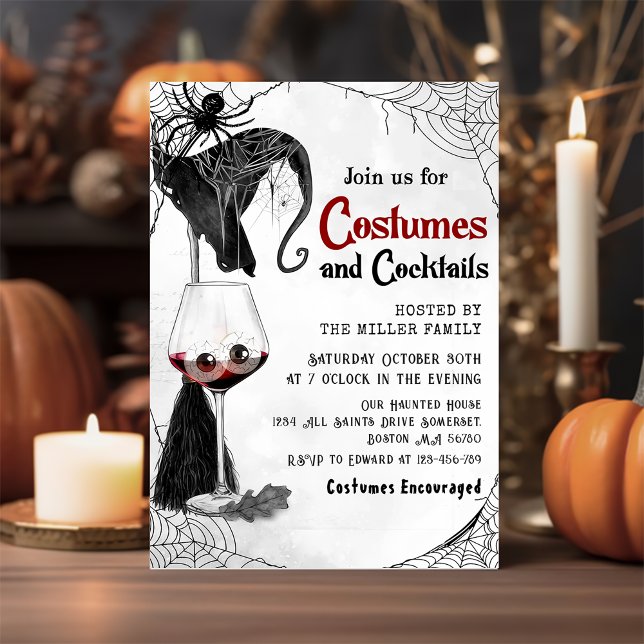 Invitación Vestidos y cócteles Fiesta gótico adulto de Hallow (Subido por el creador)