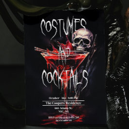 Invitación Vestidos y cócteles Halloween para adultos sangrie