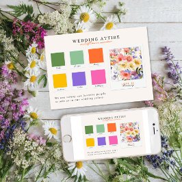 Invitación Vestimenta de Boda | Paleta de Prado de Flores Sil