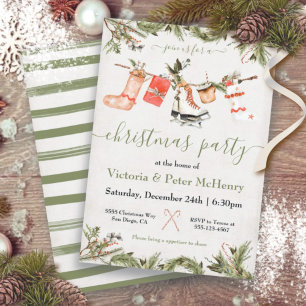 Invitación Vestimenta de fiesta navideña de los navidades