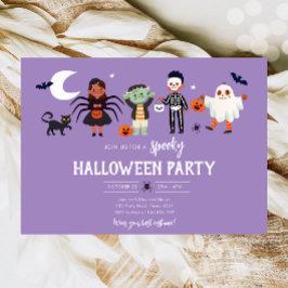 Invitación Vestimenta de la fiesta de Halloween Espantó a los