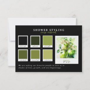 Invitación Vestimenta para Baby Shower Paleta del Huerto de