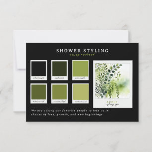 Invitación Vestimenta para Baby Shower   Paleta del Huerto de