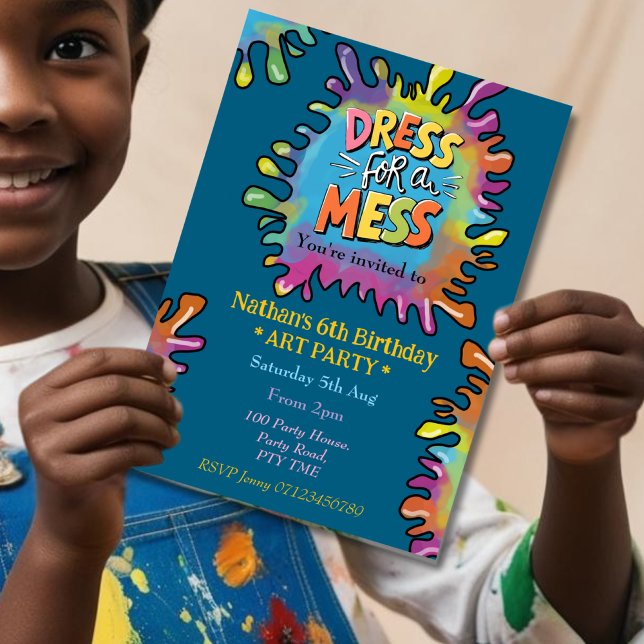 Invitación Vestir a un fiesta de arte infantil (Subido por el creador)