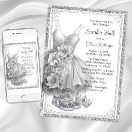 Invitación Vestir Bling Sneaker Ball Fiesta de cumpleaños