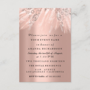 Invitación Vestir Bridal Shower Sweet 16th 15th Rosa Rubor