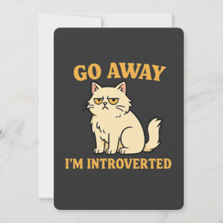 Invitación Vete Estoy Introvertido – Camiseta de Gato Diverti