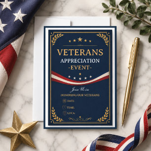 Invitación Veteranos Gracias   Fiesta militar patriótica
