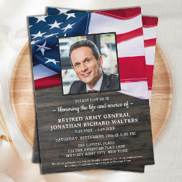 Invitación Veteranos Militares Celebración De La Vida Bandera