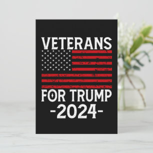 Invitación Veteranos para Trump 2024 Pro Trump