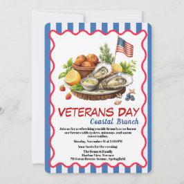 Invitación Veterans Day Invitation | Coastal Brunch Celebrati
