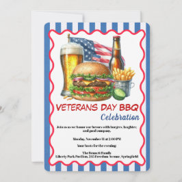 Invitación Veterans Day Invitation | Honoring Heroes BBQ