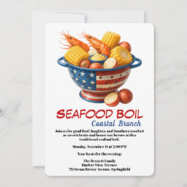 Invitación Veterans Day Invitation | Seafood Boil Celebration