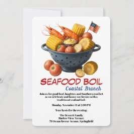 Invitación Veterans Day Invitation | Seafood Boil Celebration