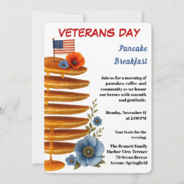 Invitación Veterans Day | Pancake Breakfast Celebration