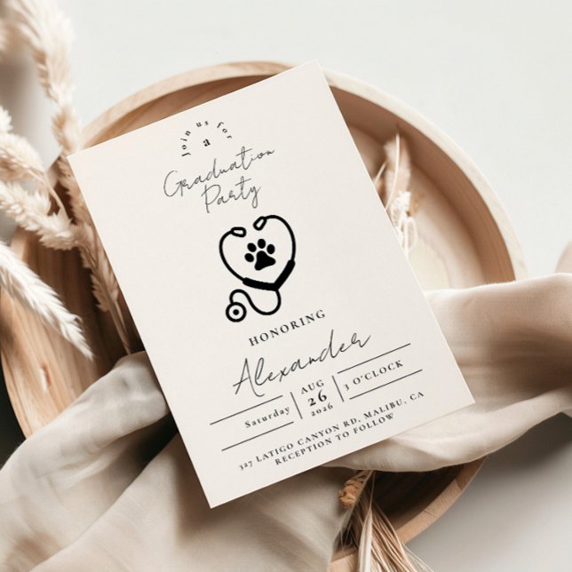 Invitación Veterinarian Graduation Party (Subido por el creador)
