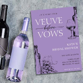 Invitación Veuve Antes De Vows Lavender Ducha Morada Británic