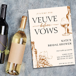 Invitación Veuve Antes De Vows Tan Brown Bridal Shower