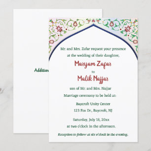 Invitación Vía india intrincada editable