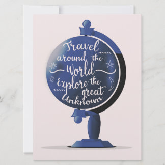 Invitación Viaja alrededor del mundo Explora lo Gran Desconoc