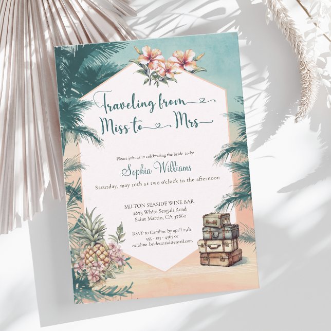 Invitación Viajando de Miss a Mrs. (Subido por el creador)