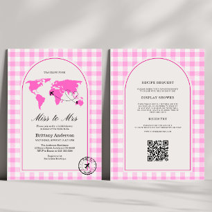 Invitación Viajando de Señorita a Señora Despedida de Solter