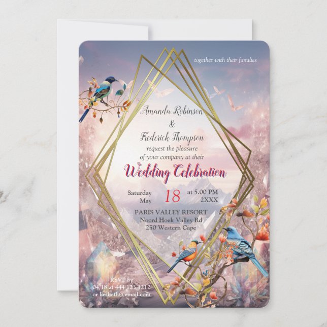 Invitación Viajando paisajes de cristal de nuestro mundo (Anverso)