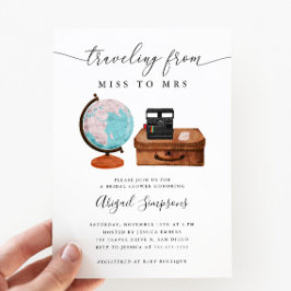 Invitación Viajar a la ducha de novias MISS a la MRS.