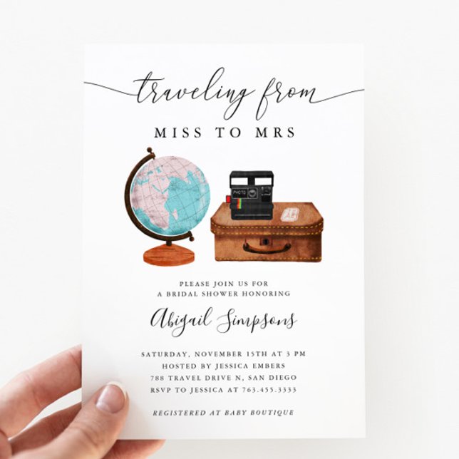 Invitación Viajar a la ducha de novias MISS a la MRS. (Subido por el creador)