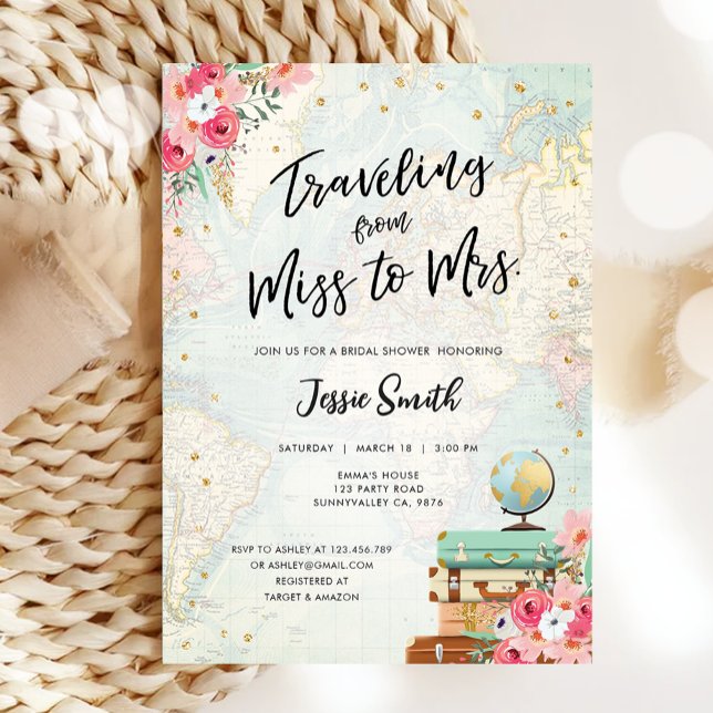 Invitación Viajar de Miss a Sra. Adventure Bridal Shower (Subido por el creador)