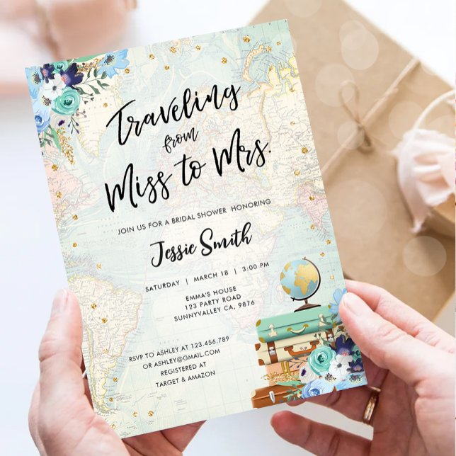Invitación Viajar de Miss a Sra. Adventure Bridal Shower (Subido por el creador)