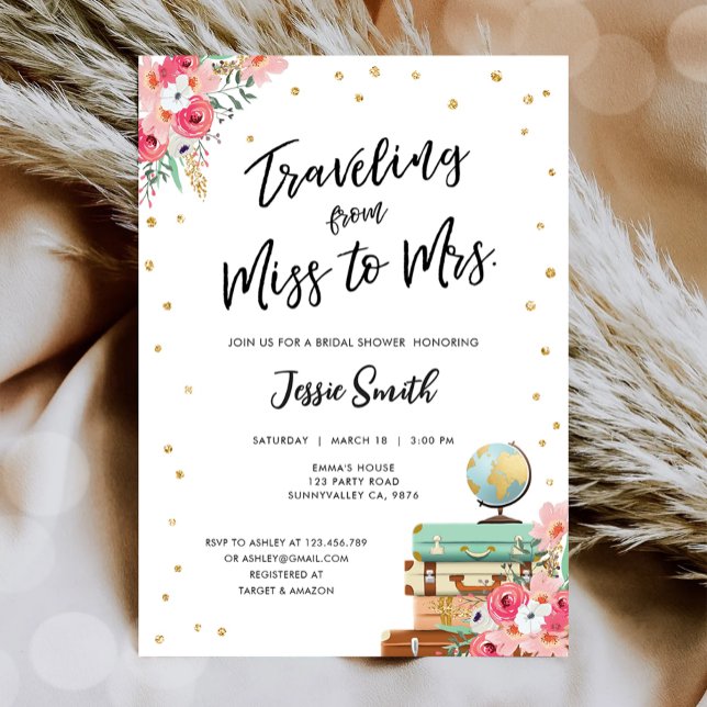 Invitación Viajar de Miss a Sra. Adventure Bridal Shower (Subido por el creador)