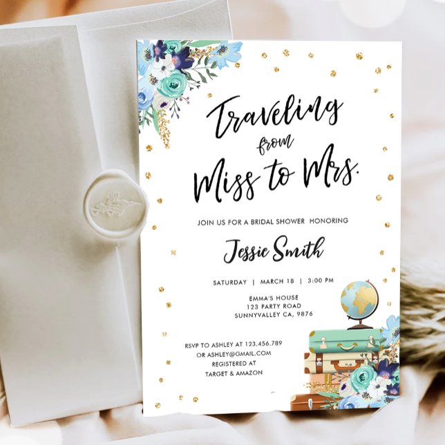 Invitación Viajar de Miss a Sra. Adventure Bridal Shower (Subido por el creador)