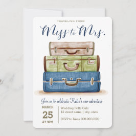 Invitación Viajar de Miss a Sra. Shower Invitation