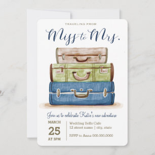 Invitación Viajar de Miss a Sra. Shower Invitation