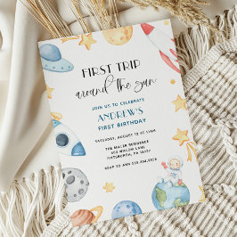Invitación Viaje Alrededor Del Cumpleaños Del Espacio Ultrate