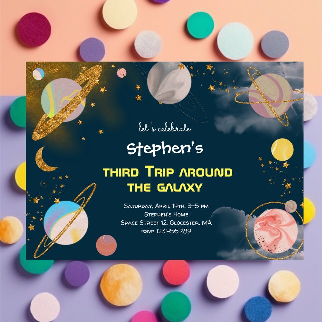 Invitación Viaje alrededor del espacio de la galaxia Invitaci (Subido por el creador)