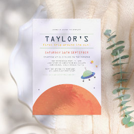 Invitación Viaje Alrededor Del Sol | Nacimiento del niño del 