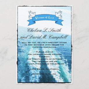 Invitación Viaje de Amor Barco de Crucero/Boda en Destino
