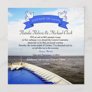 Invitación Viaje de Amor   Boda en crucero/destino