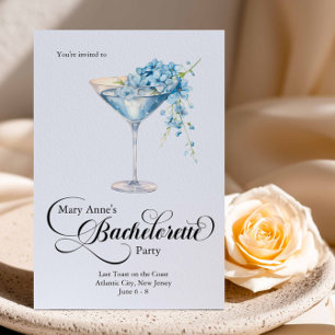 Invitación Viaje de Chicas de cócteles Florales de Bacheloret