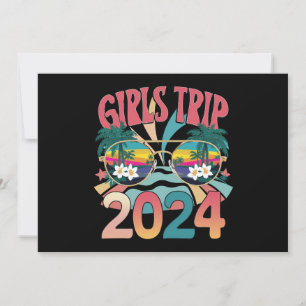 Invitación Viaje de Chicas Divertido 2024 Fin de Semana Veran