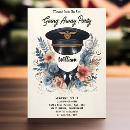Invitación Viaje de despedida militar ausente Fiesta