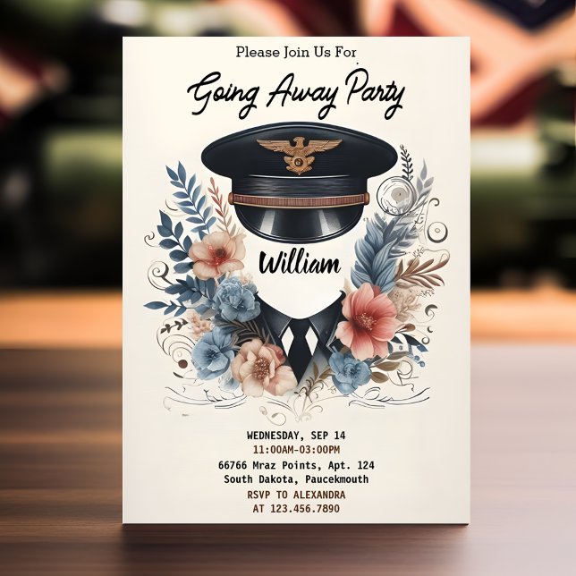Invitación Viaje de despedida militar ausente Fiesta (Subido por el creador)
