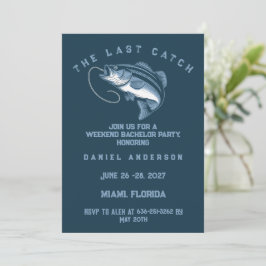 Invitación Viaje de fin de semana con tema de pesca Despedida