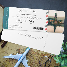 Invitación Viaje de fotos de billetes de avión de la aerolíne